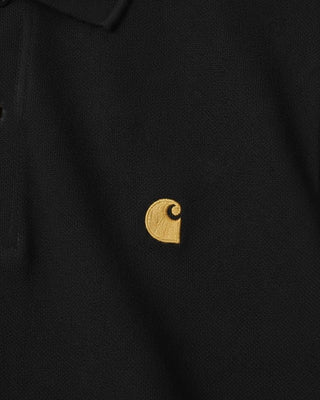 Carhartt WIP Chase Pique Polo Black/Gold