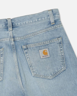 Carhartt WIP Langdon Short Blue Heavy Worn Bleached