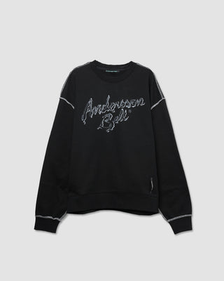 Andersson Bell Unisex Liquid Logo Sweatshirt Black