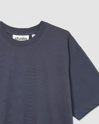 Studio Oversized T-Shirt Blue Melange