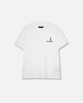 Barbour Why Get Wet Graphic OS T-Shirt White
