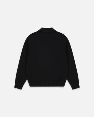 Arte Antwerp Stencil Zip Cardigan Black