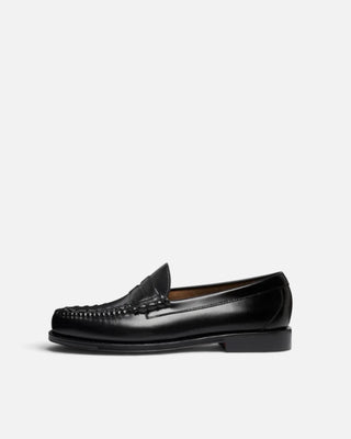 G.H. Bass Est.1876 Weejuns Larson Weave Loafers Black Leather