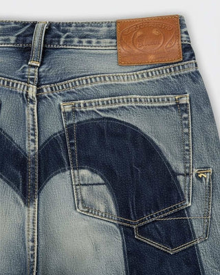 Evisu Ht 7-Pocket Washed Jeans W Daicock Shadow Light Tone Indigo
