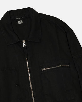 C.P Company Cotton/Linen Overshirt Black