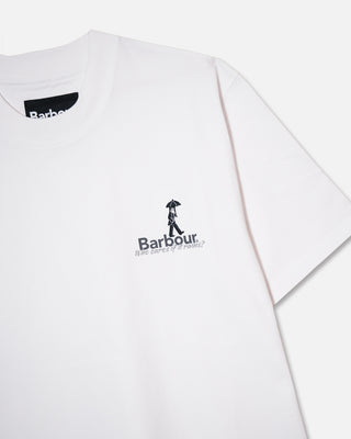 Barbour Why Get Wet Graphic OS T-Shirt White