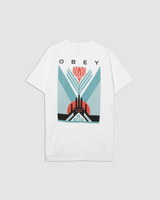 Obey Green Power Factory Classic Tee White