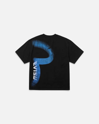 Evisu Ht Glitter Segull Printed Ss Tee Black