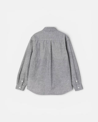 Carhartt WIP L/S Painter Shirt Black Worn Used Splatter