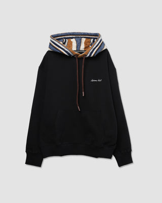 Andersson Bell Unisex Logo Embroidery Hoodie Black