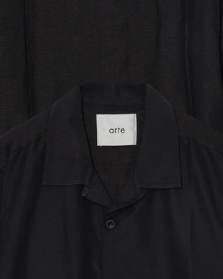 Arte Antwerp Nylon Linen Shirt Black