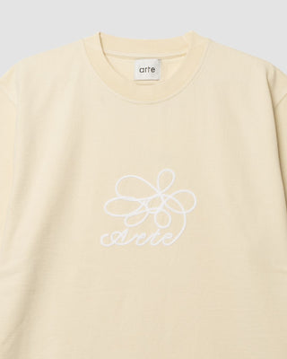 Arte Antwerp Flower Embroidery T-shirt Cream