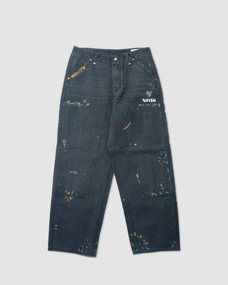 Evisu Woven Seagull Emb & Evisu Print Wash Pants Grey