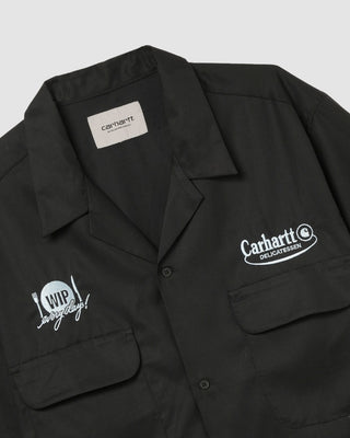 Carhartt WIP S/S Deli Shirt Black/Bluebird