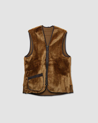 Barbour Warm Pile Waistcoat Zip Brown