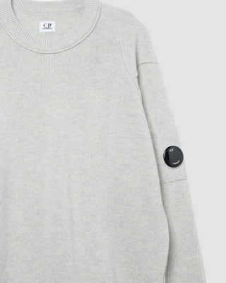C.P Company Lambswool GRS Crewneck Lens Sweater Off White Me