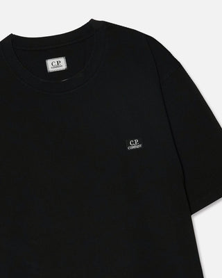 C.P. Company 30/1 Jersey Short Sleeve Logo Patch T-Shirt Black