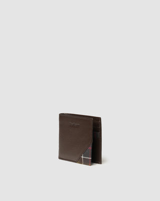 Barbour Tarbert Leather Wallet Chocolate Brown