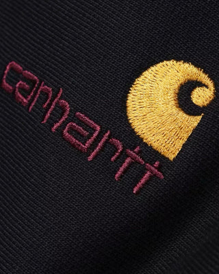 Carhartt WIP Half Zip American Script Sweatshirt Black
