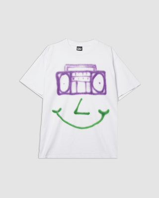 Obey Happy Boombox Boxy Tee White