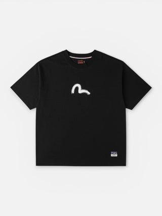 Evisu Ht Hand Brush Daicock Printed Ss Tee Black