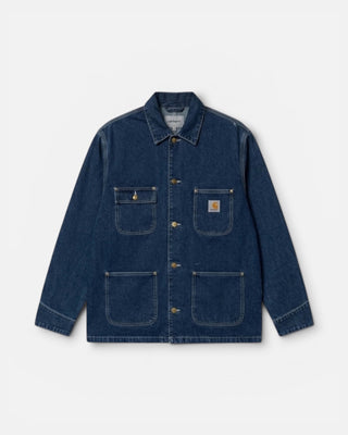 Carhartt WIP Michigan Chore Coat Blue Dark Stone Washed