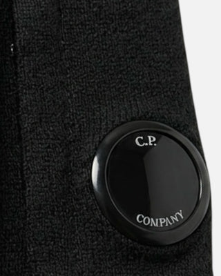 C.P Company Lambswool Lens Crewneck Contrast Sweater Black