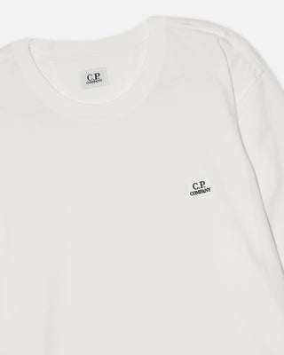 C.P. Company 30/1 Jersey Short Sleeve Logo Patch T-Shirt Gauze White
