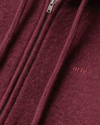Arte Antwerp Boiled Wool Jacket Bordeaux