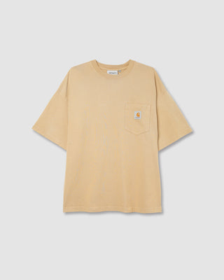 Carhartt WIP S/S Hudson Pocket T-Shirt Dusty Hamilton Brown chalk wash