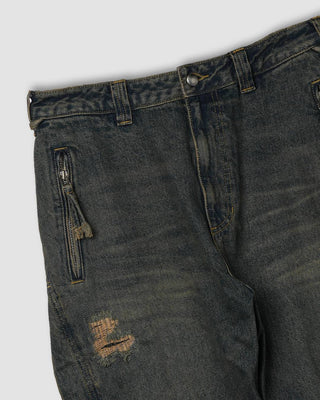 Andersson Bell Unisex Twisted Zipper Pocket Jeans Dusty Blue