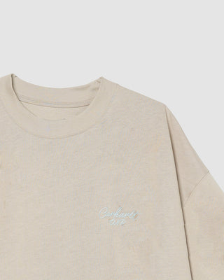 Carhartt WIP Signature Script T-Shirt Fleur De Sel / Citadel