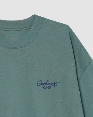 Carhartt WIP Signature Script T-Shirt Silver Pine / Jupiter