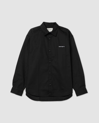 Carhartt WIP L/S Module Script Shirt Black/White