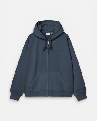 Carhartt WIP Hooded Benton Sweat Jacket Carbon Garment Dyed