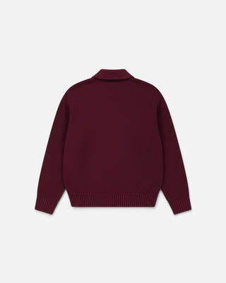 Arte Antwerp Stencil Zip Cardigan Bordeaux