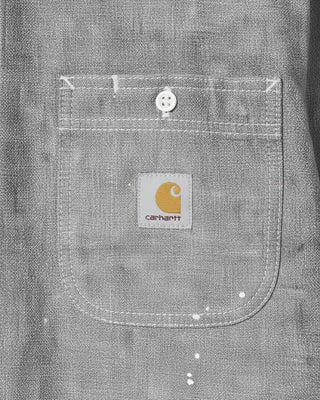 Carhartt WIP L/S Painter Shirt Black Worn Used Splatter