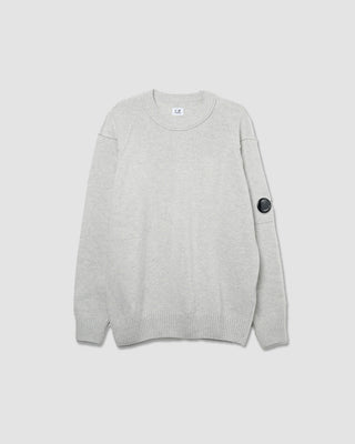 C.P Company Lambswool GRS Crewneck Lens Sweater Off White Me