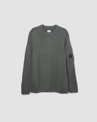 C.P Company Full Rib Crewneck Lens Sweater Gunmetal
