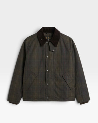 Barbour Tartan Transport Wax Jacket Dark Tartan