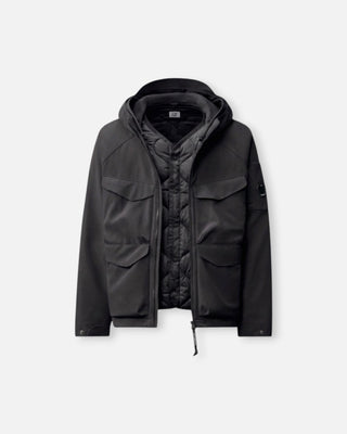 C.P. Company Shell-R Padded Hooded Lens Jacket Black
