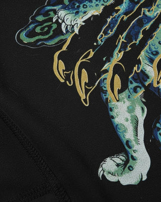 Evisu Ht Neon Leopard Printed Ss Tee Black