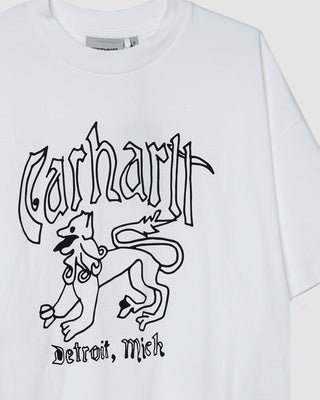 Carhartt WIP Hackwork T-Shirt White heavy stone wash