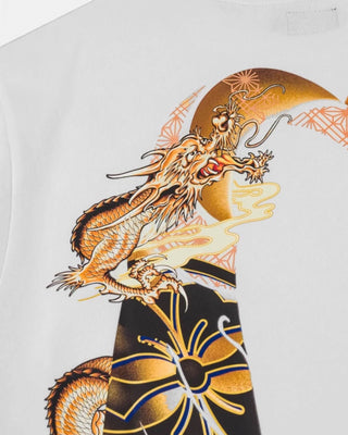 Evisu Ht Wave & Whale Daicock Printed Ss Tee White
