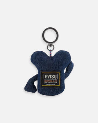 Evisu Ht Chin-Chin Denim Plushie Dark Tone Indigo Keychan