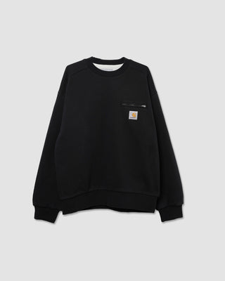 Carhartt WIP Detroit Sweatshirt Black stone washed
