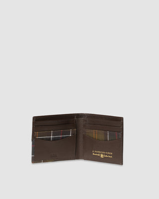 Barbour Tarbert Leather Wallet Chocolate Brown
