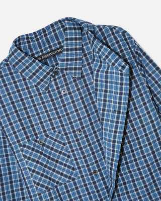 Andersson Bell Blue Check Layered Shirt Blue/Blu