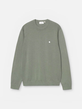 Carhartt WIP Madison Sweater Velvet Green/White