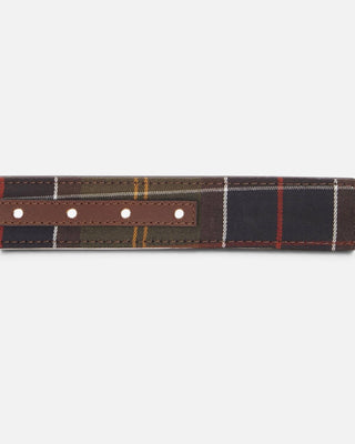 Barbour Reversible Tartan Leather Belt Brown